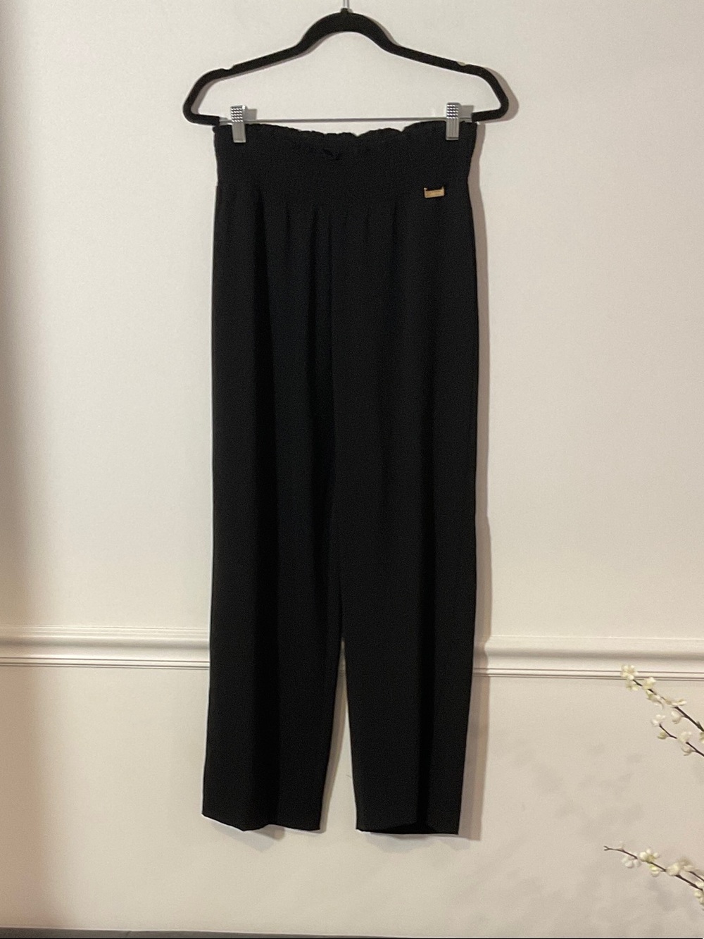 Calvin Klein Black Wide Leg Pants